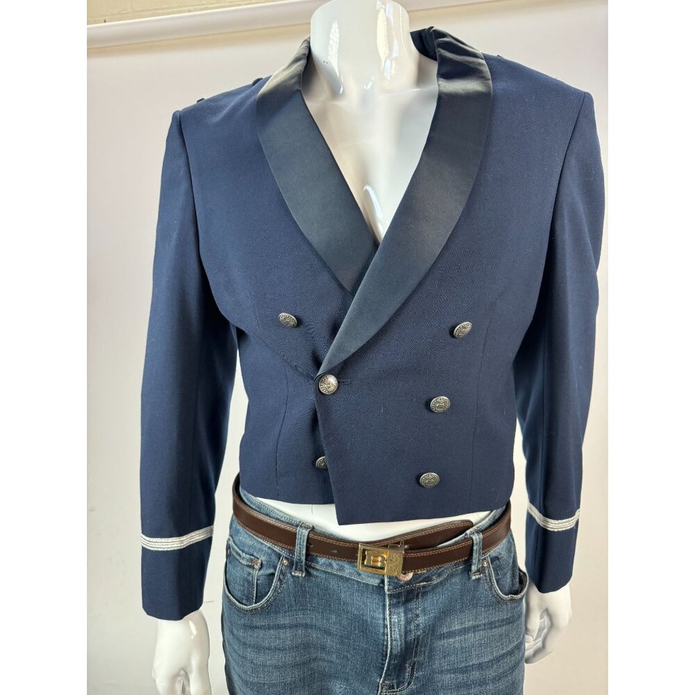 USAF Vintage Mens Mess Dress Jacket 43S Navy Blue USA Polyester & Wool Blend